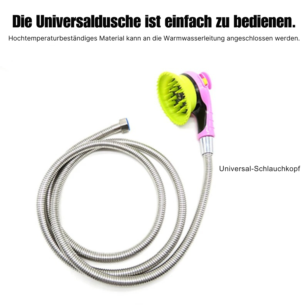 Sanfte Haustierdusche mit Massagefunktion – 2-in-1-Massage & Fellpflege für Hunde & Katzen