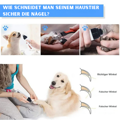 Sanfter elektrischer Krallenschleifer für Hunde und Katzen – USB mit LED