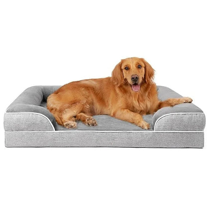 Waschbares Hundesofa mit Memory-Schaum und Wendekissen Dunkelgrau