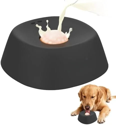 Schlecknapf für Hunde & Katzen mit Drehball Schwarz