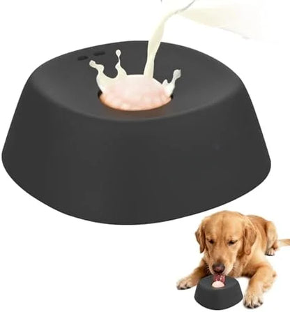 Schlecknapf für Hunde & Katzen mit Drehball Schwarz