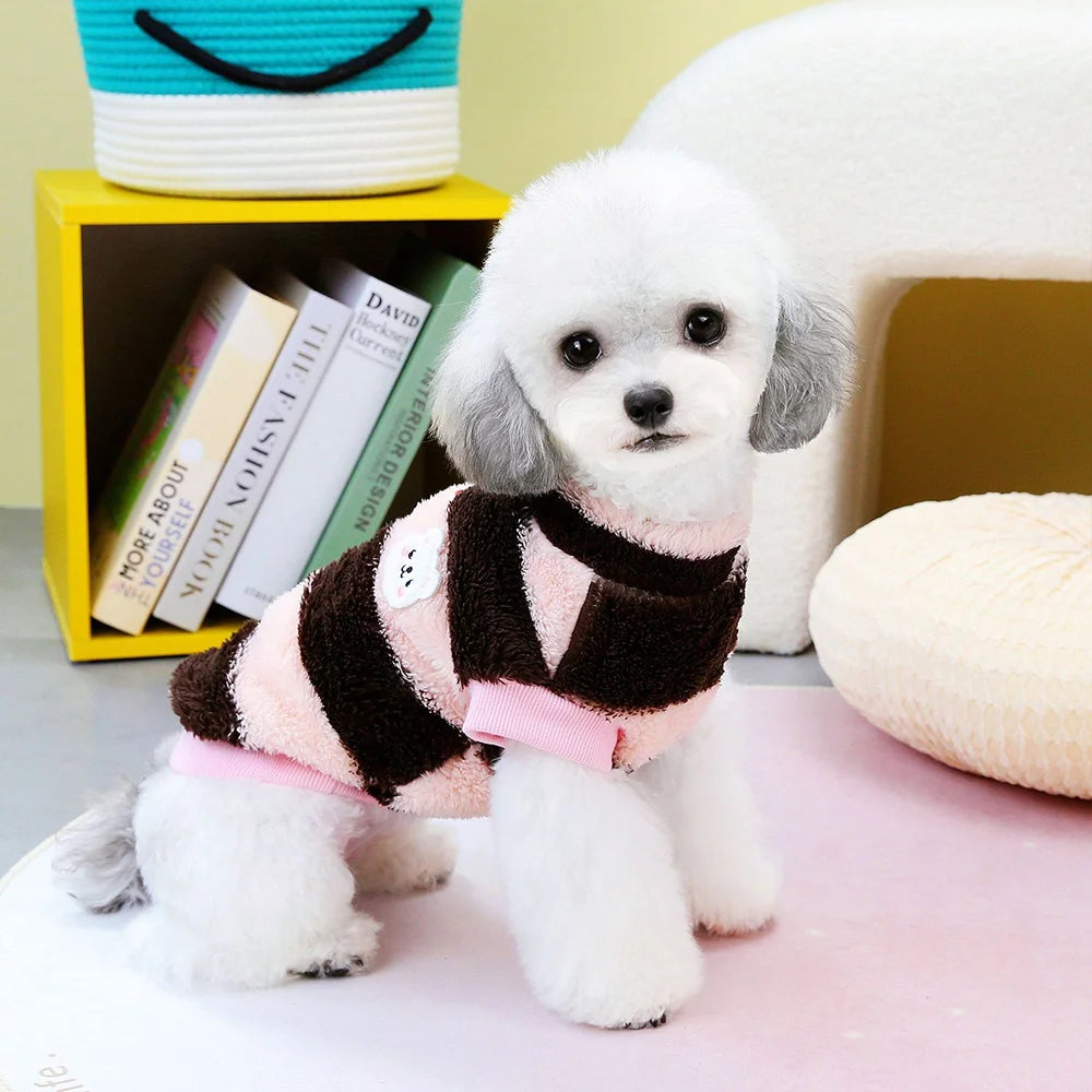 Warmer Fleece-Hundepullover für kleine Hunde – Herbst & Winte