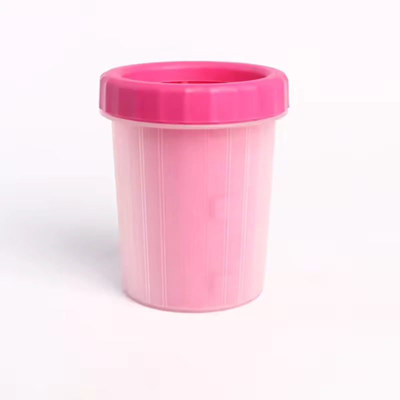 Tragbarer Pfotenreiniger für Hunde sanft und hygienisch Rosa (9x11cm)