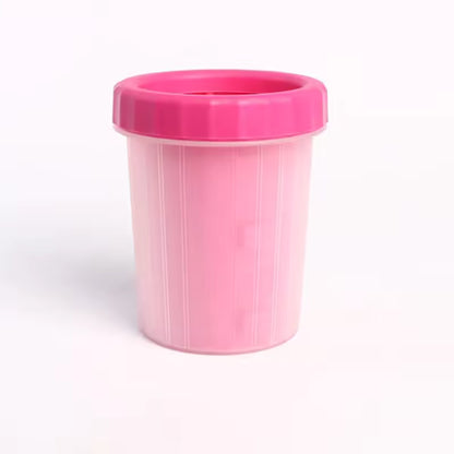 Tragbarer Pfotenreiniger für Hunde sanft und hygienisch Rosa (9x11cm)