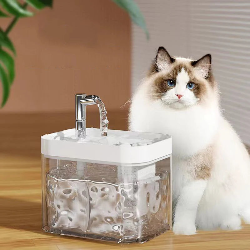 Leiser Katzen Trinkbrunnen mit Filter 1,5L