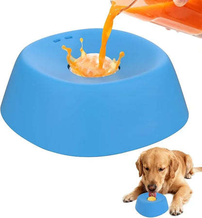 Schlecknapf für Hunde & Katzen mit Drehball Blau