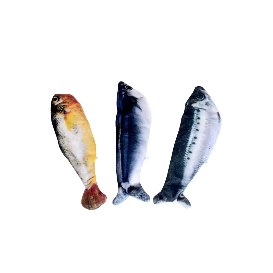 Realistisches Katzen Fischspielzeug mit Bewegun Ein Set