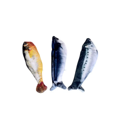 Realistisches Katzen Fischspielzeug mit Bewegun Ein Set