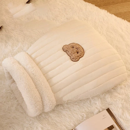 3-Schicht Flauschiger Haustier-Schlafsack – Wärme, Geborgenheit & Komfort für Katzen & kleine Hunde