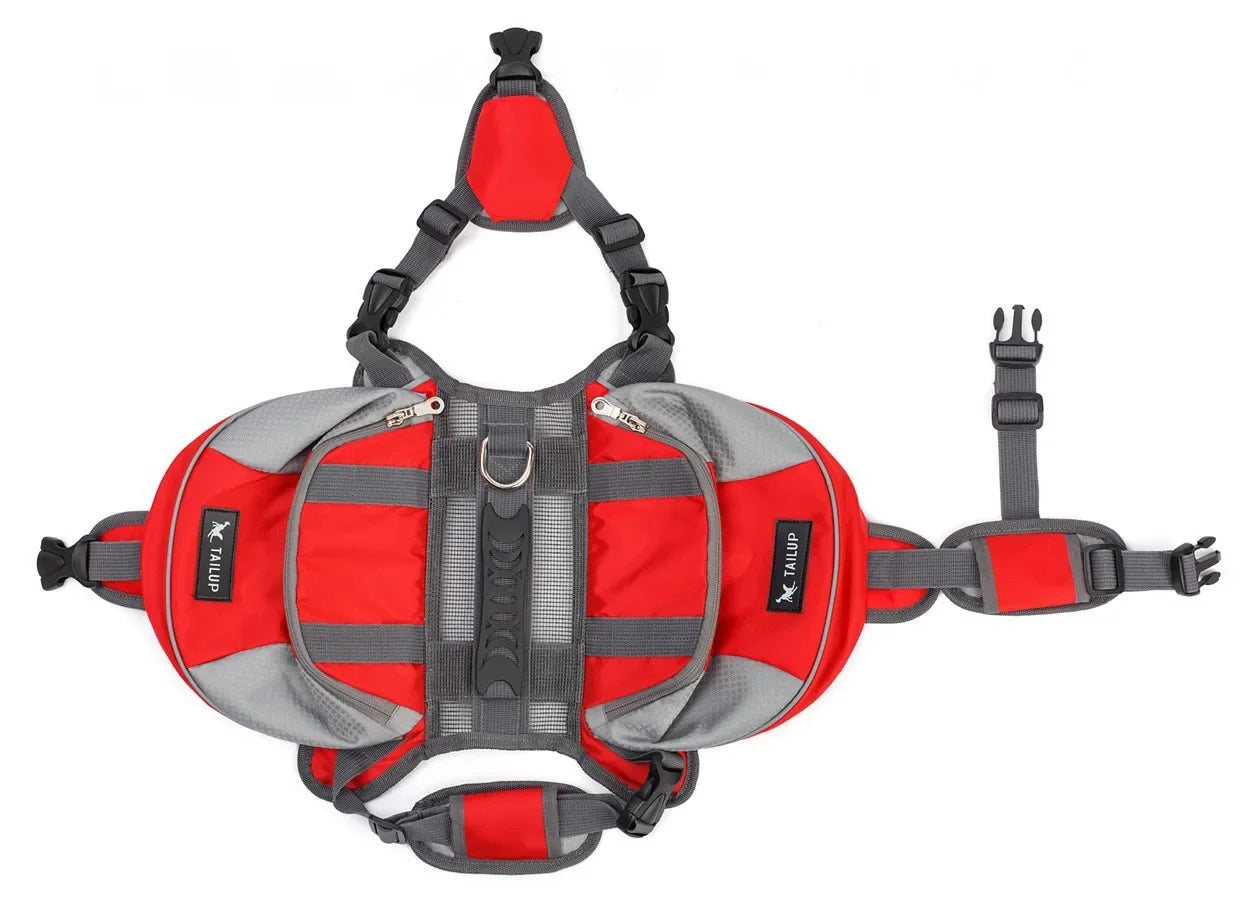 Reflektierende Hundesatteltasche mit Stauraum und Tragegriff – Ideal zum Wandern und Gassigehen