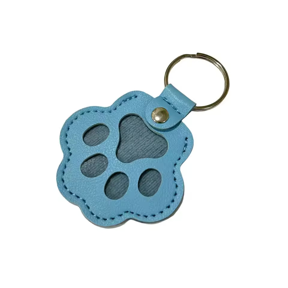 Personalisierter Pfoten-Schlüsselanhänger mit Haar & Foto