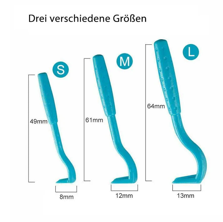 Zeckenentferner – V-Haken in 3 Größen zum Drehen, Sanft & Effektiv