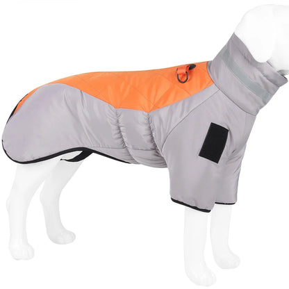 Warmer Hunde-Winteroverall mit Kapuze, Reflektoren & Regen-Schutz