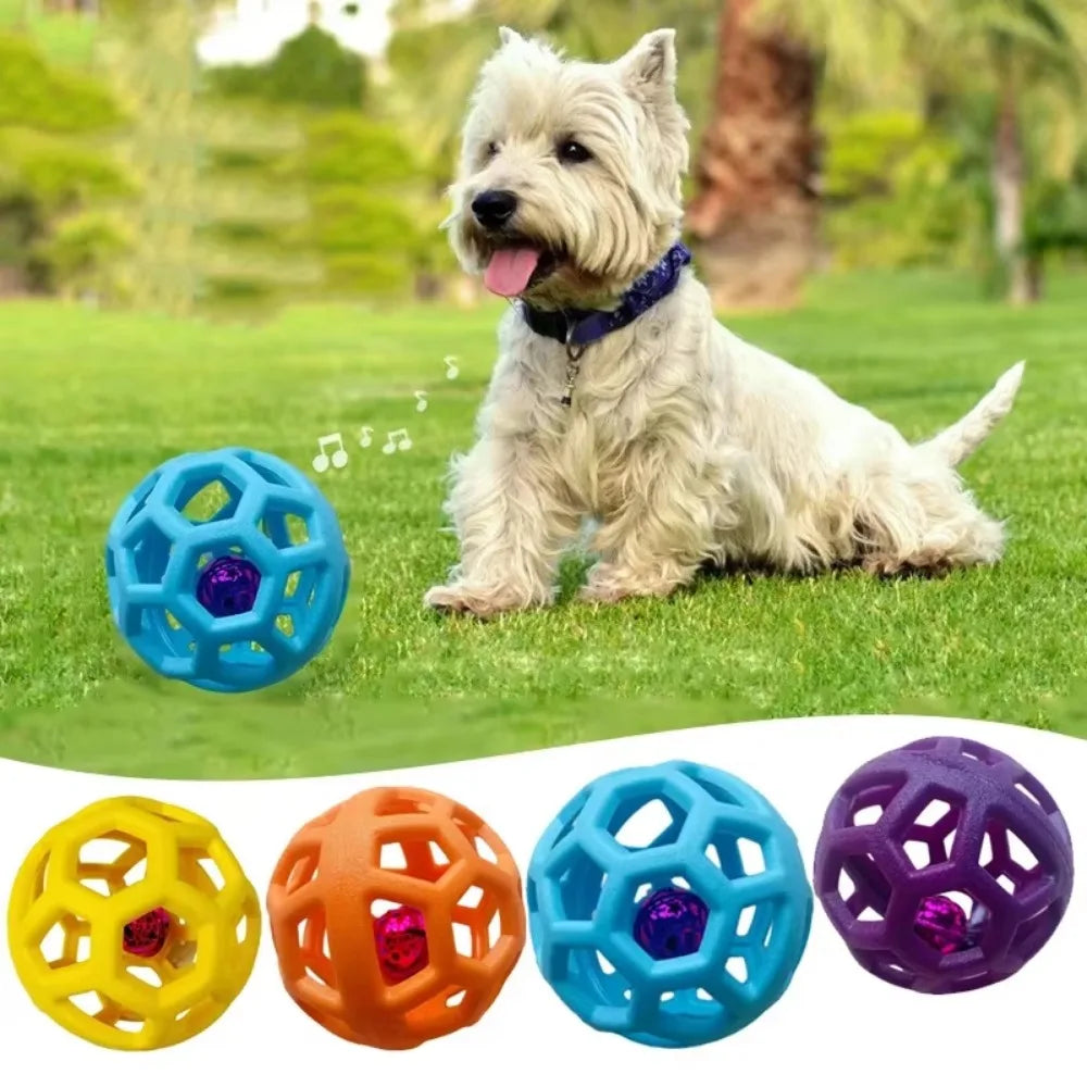 Kauball aus Naturgummi mit Glocke