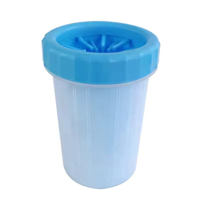 Tragbarer Pfotenreiniger für Hunde sanft und hygienisch Blau (9x11cm)