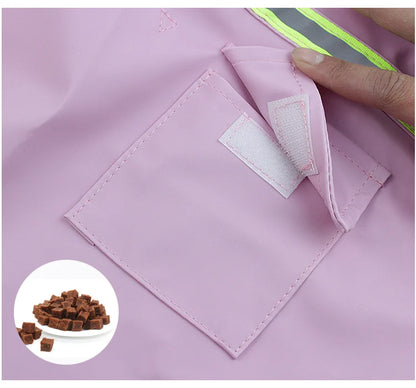 Hunde Regenmantel mit Kapuze & Reflektoren – Wind- & Wasserdicht