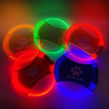 Wiederaufladbare LED-Frisbee für Hunde – Leuchtend, wasserdicht & interaktiv