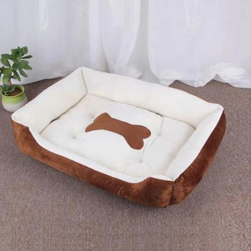 Hundebett aus Leinen modern und gemütlich Braun