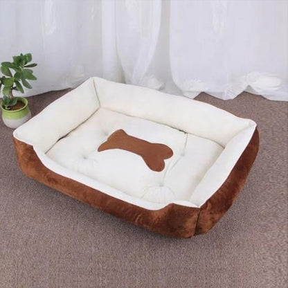 Hundebett aus Leinen modern und gemütlich Braun