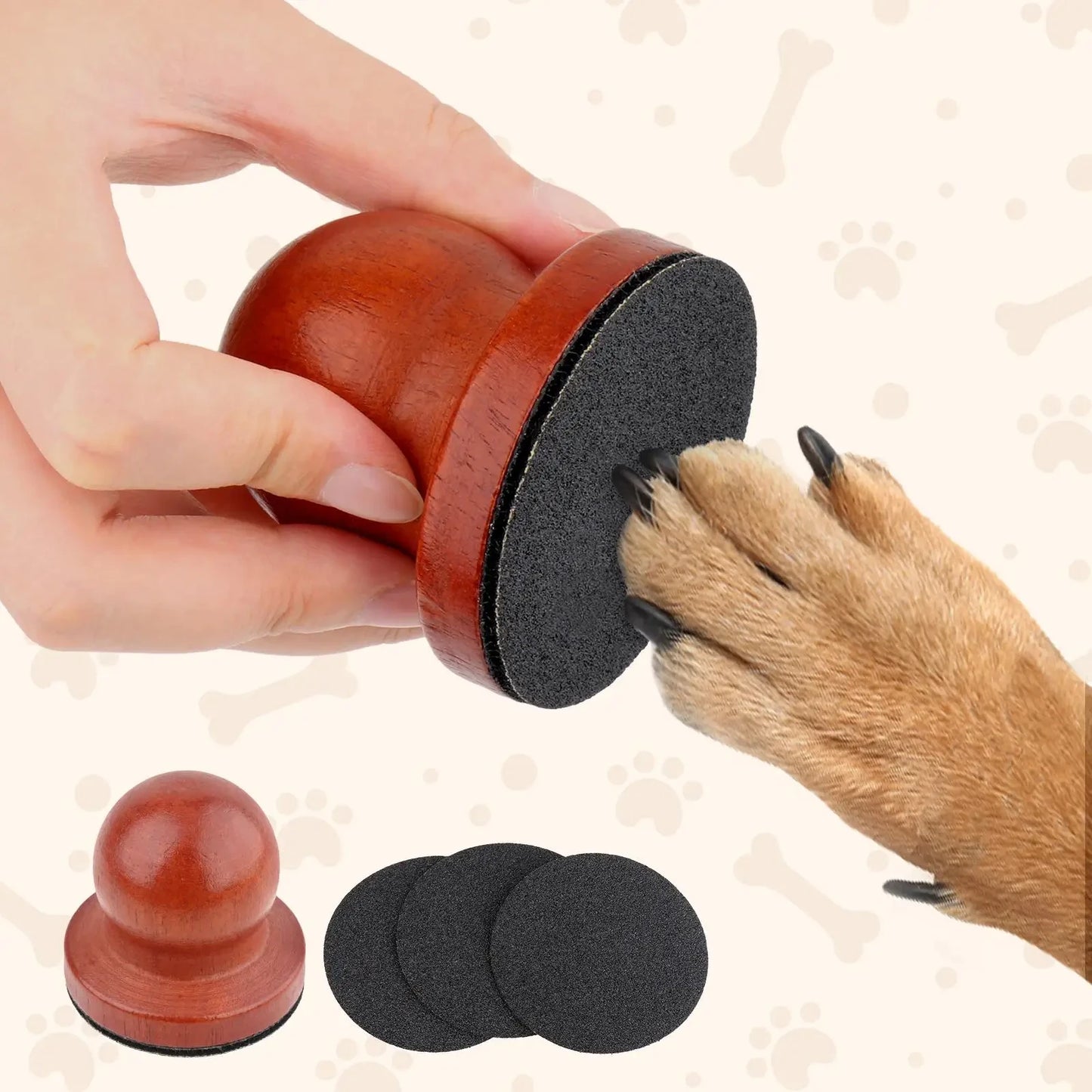 Hunde-Nagelfeile aus Holz – leise, ergonomisch & mit Wechselpads