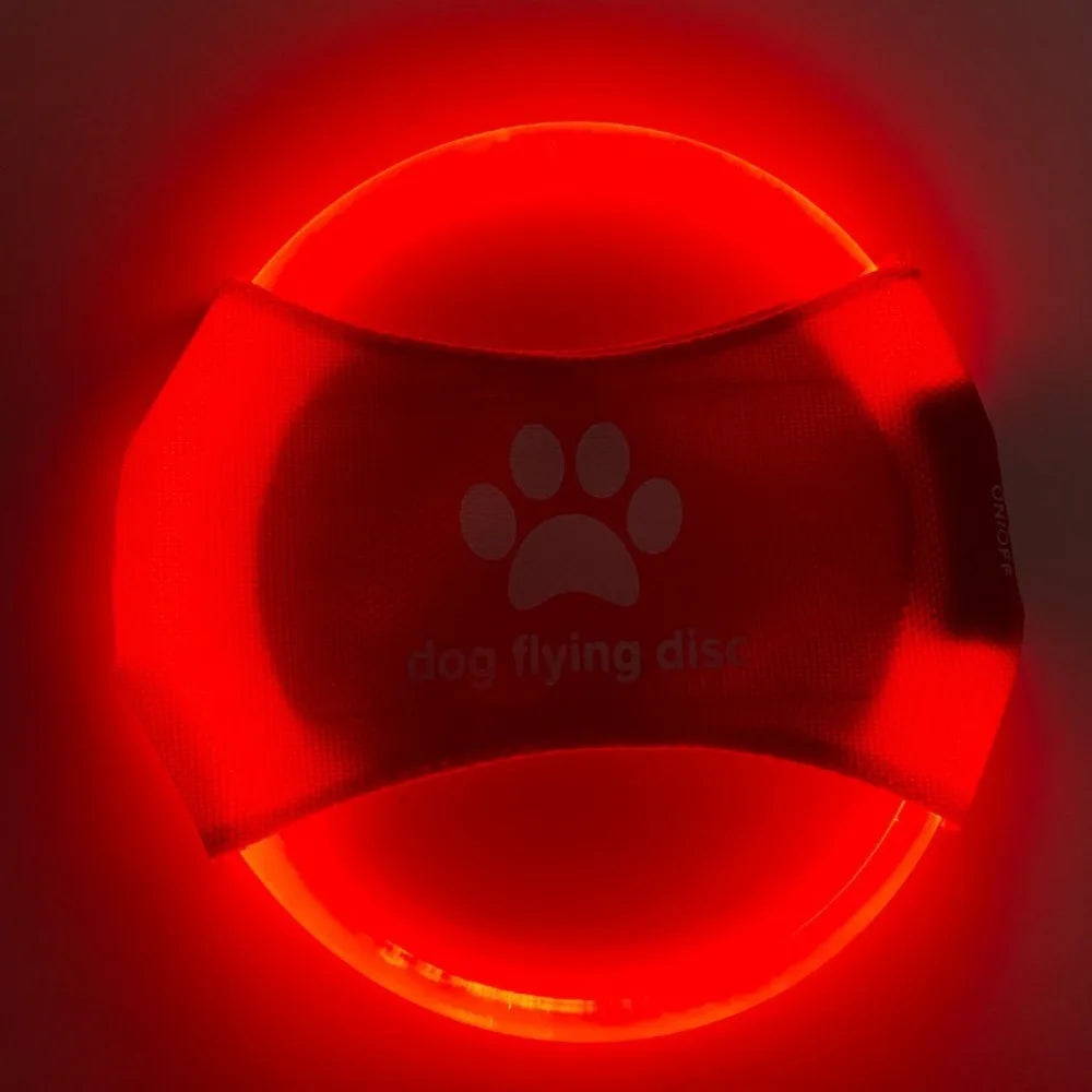 Wiederaufladbare LED-Frisbee für Hunde – Leuchtend, wasserdicht & interaktiv