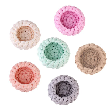 Ultra-Weiches Handgewebtes Haustierbett – Rund, Waschbar & Ganzjährig 🐾