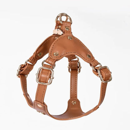 Verstellbares Leder-Hundegeschirr mit individueller Gravur