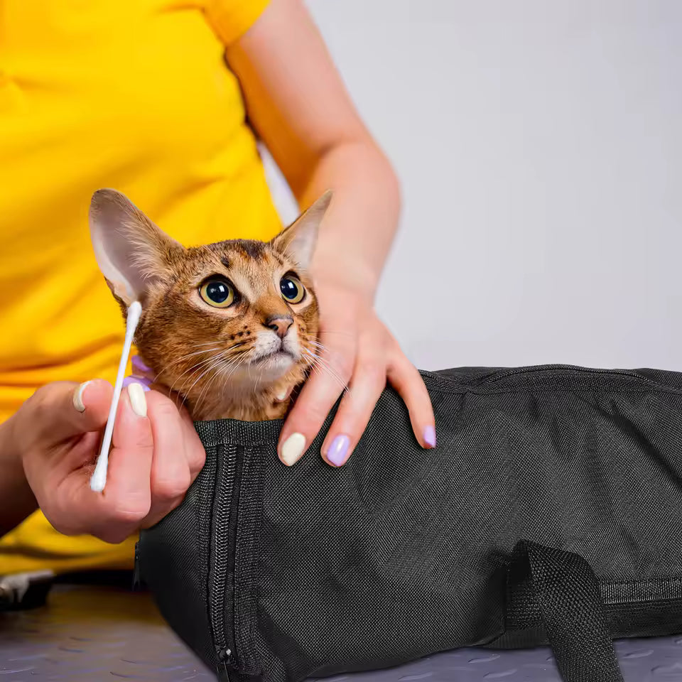 Katzen Waschbeutel aus Mesh für Baden und Pflege