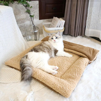 Wendbare Katzen- & Hundematte – Kuschelig, faltbar, ganzjährig