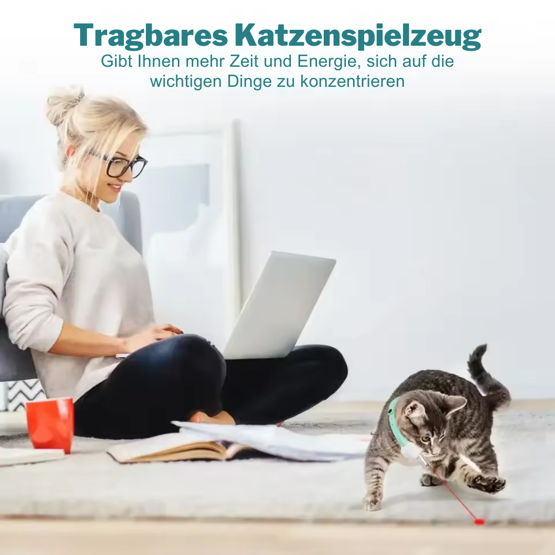 Smart Laser Halsband - Freihändiges Spiel für aktive Katzen & Kitten! 💡
