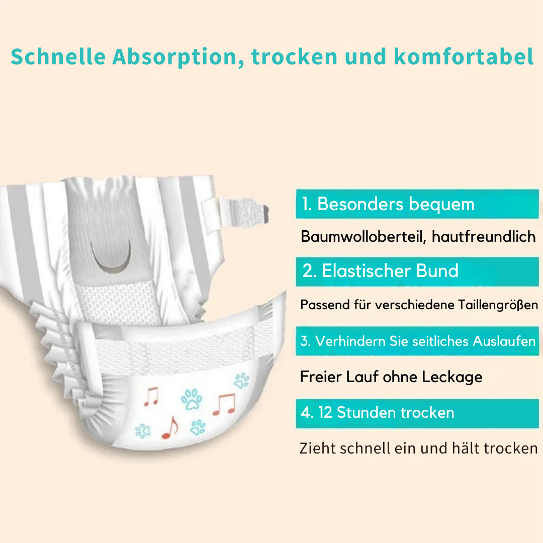 Supersaugfähige Einweg-Haustierwindeln – auslaufsicher und bequem