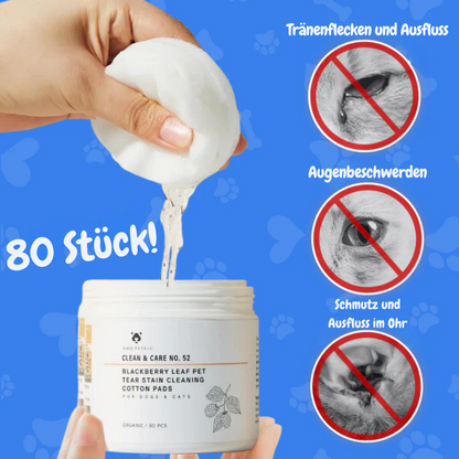 Doppelseitige Tieraugen-Reinigungstücher – sanfte Reinigung für strahlende Augen 👀