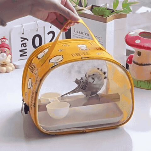 Tragbare Vogeltransporttasche mit Sitzstange