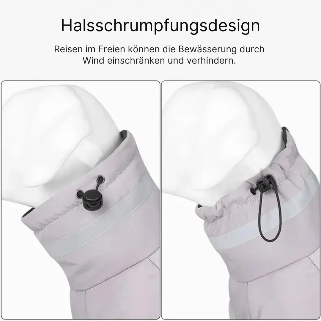 Warmer Hunde-Winteroverall mit Kapuze, Reflektoren & Regen-Schutz