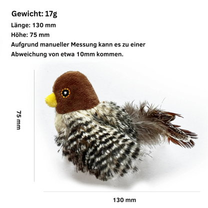 Zwitscherndes Vogelspielzeug – für neugierige Katze 🐱🐦