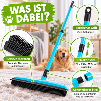 Tierhaarbesen mit ausziehbarem Stiel