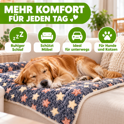 Waschbare Hundedecke weich rutschfest ideal für Sofa Bett und Auto