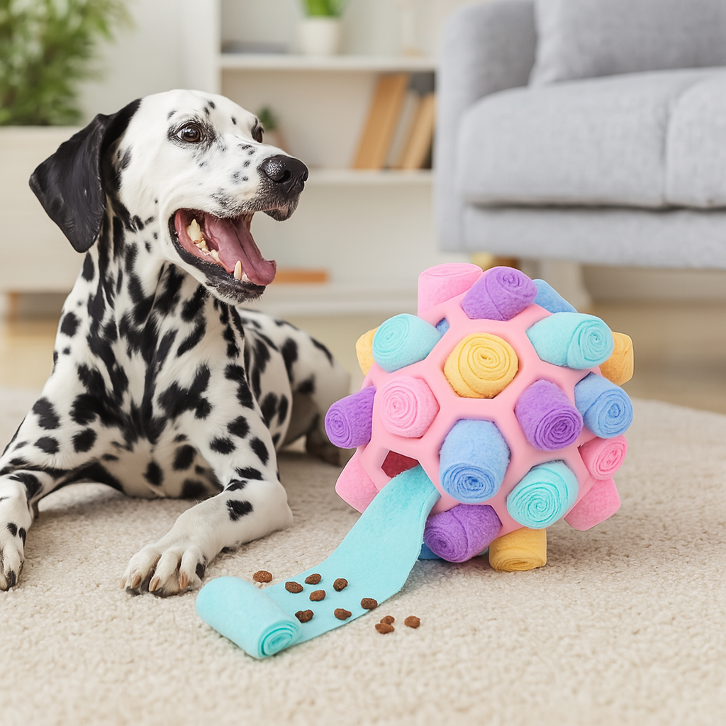 Interaktiver Schnüffelball – Beschäftigung & Spielspaß für Haustiere 🧠