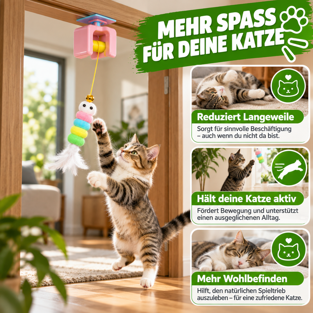 Elektrisches Katzenspielzeug zum Aufhängen