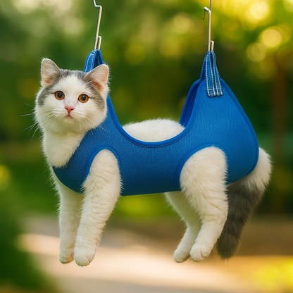 Haustier Hängematte für Fellpflege, Krallenschneiden & Hygiene