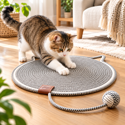 2-in-1 Katzen Kratzteppich & Spielmatte
