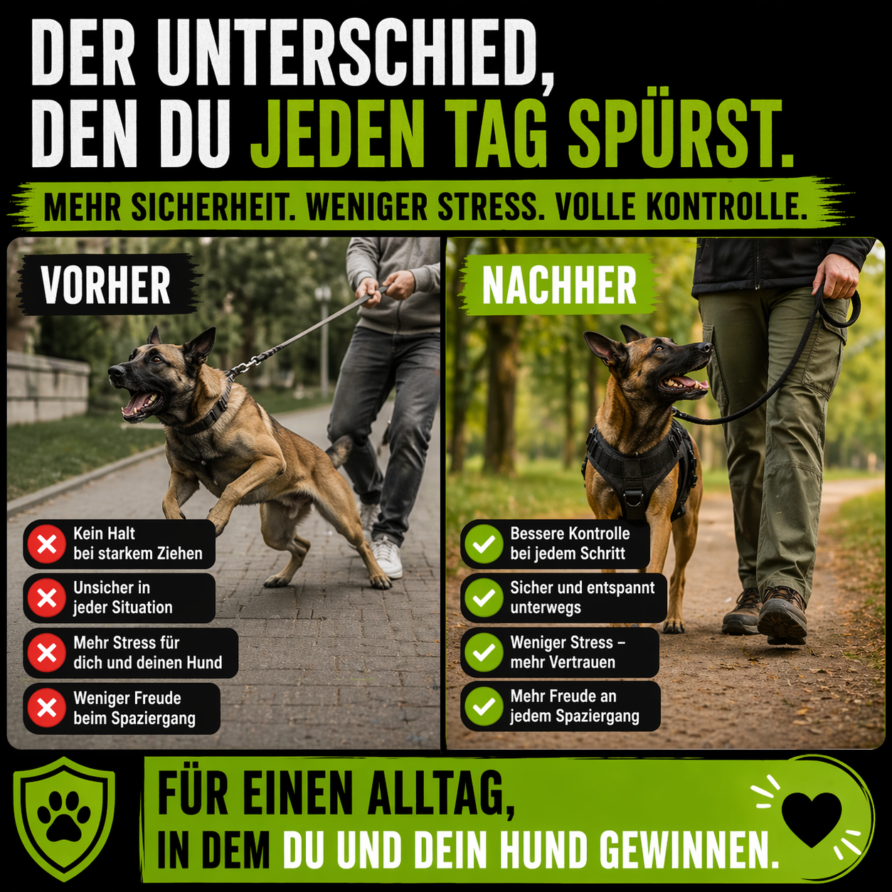 Robustes Militär Hundegeschirr für Training und Spaziergänge