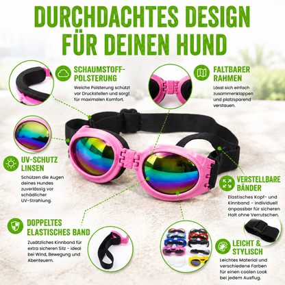 Faltbare Hundesonnenbrille mit UV-Schutz