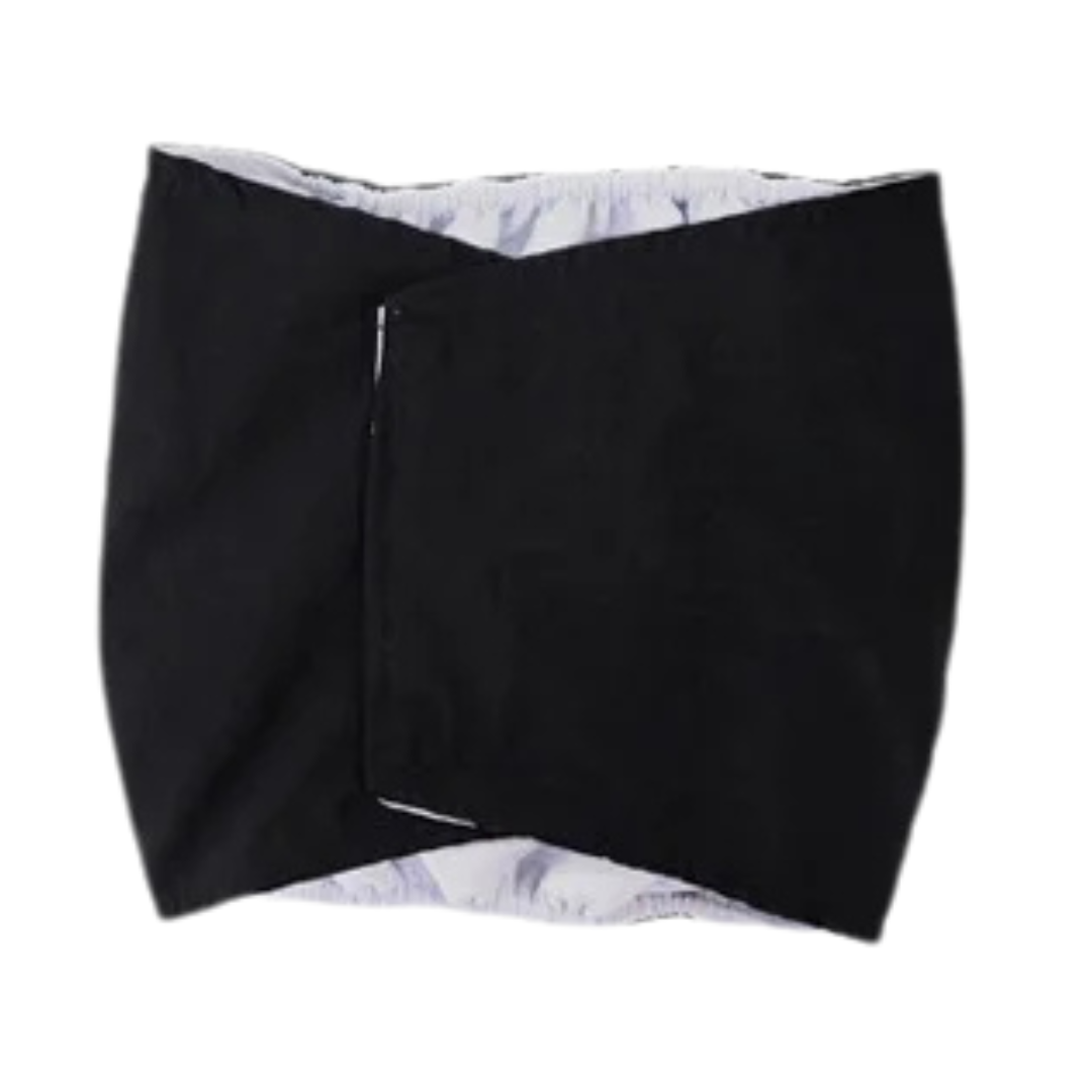 Waschbare Hundewindeln mit Klett & Schwanzöffnung Schwarz