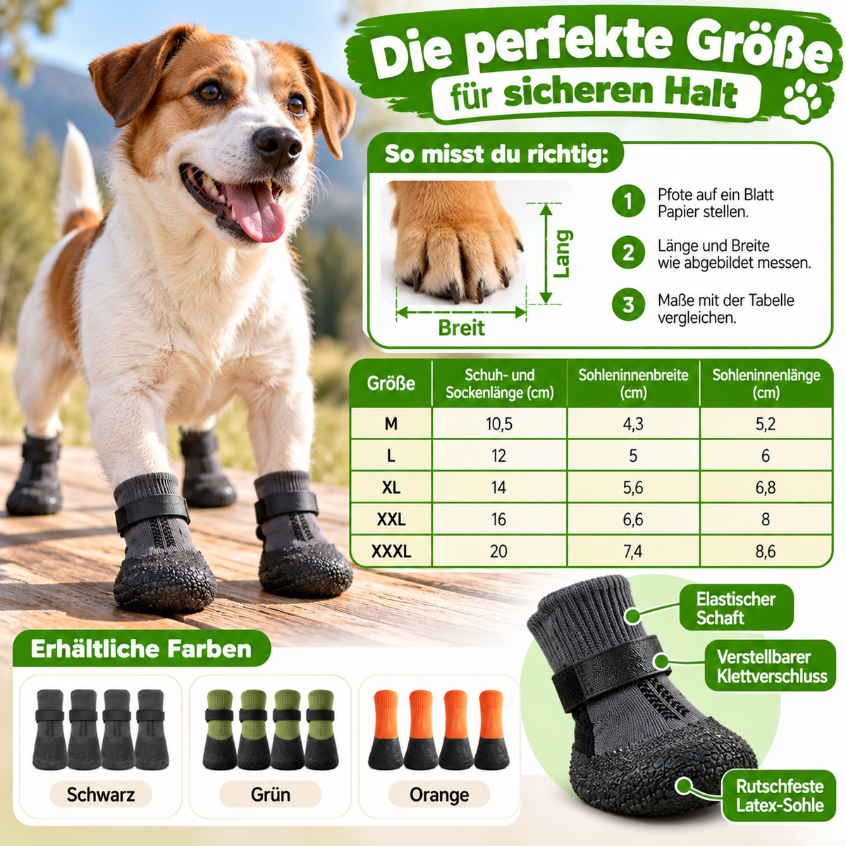 Hundeschuhe warm & atmungsaktiv ganzjährig