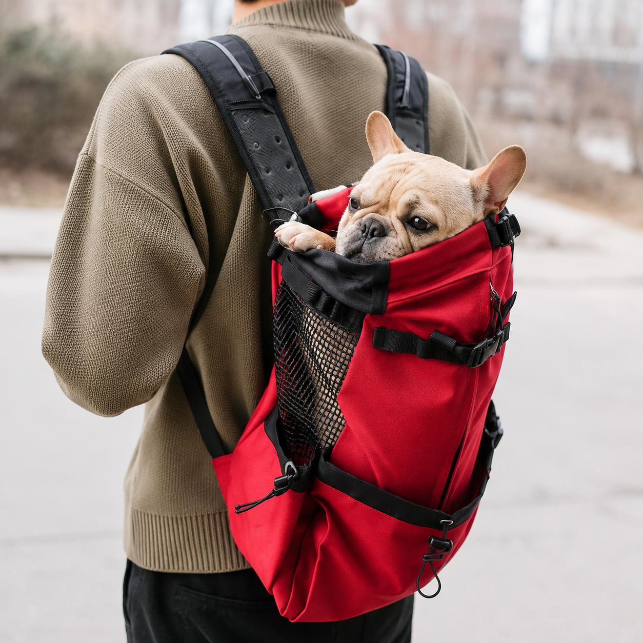 Atmungsaktiver Hunde-Rucksack für kleine & mittelgroße Hunde – sicher & bequem für Reisen, Outdoor & Spaziergänge