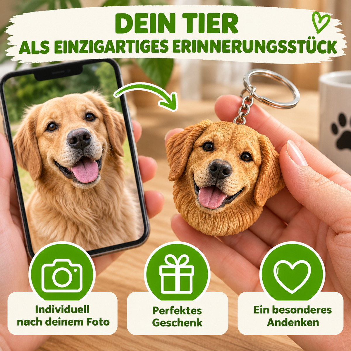 Personalisiertes Haustier Emblem mit Foto