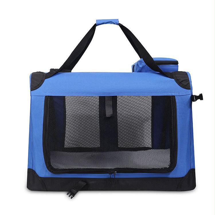 Faltbare Hundebox mit Netzfenstern & Tragetaschen Blau