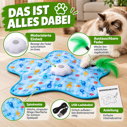 Elektrisches Versteckspiel Katzenspielzeug mit Feder & Sensor