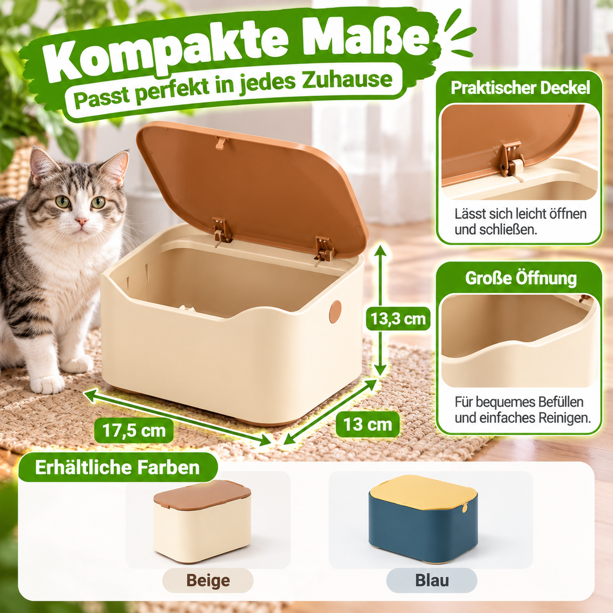 Katzenstreu-Mülleimer geruchsdicht & kompakt